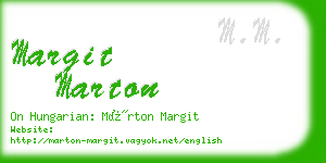 margit marton business card